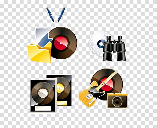 Phonograph record Musical instrument Icon, CD Accessories transparent background PNG clipart