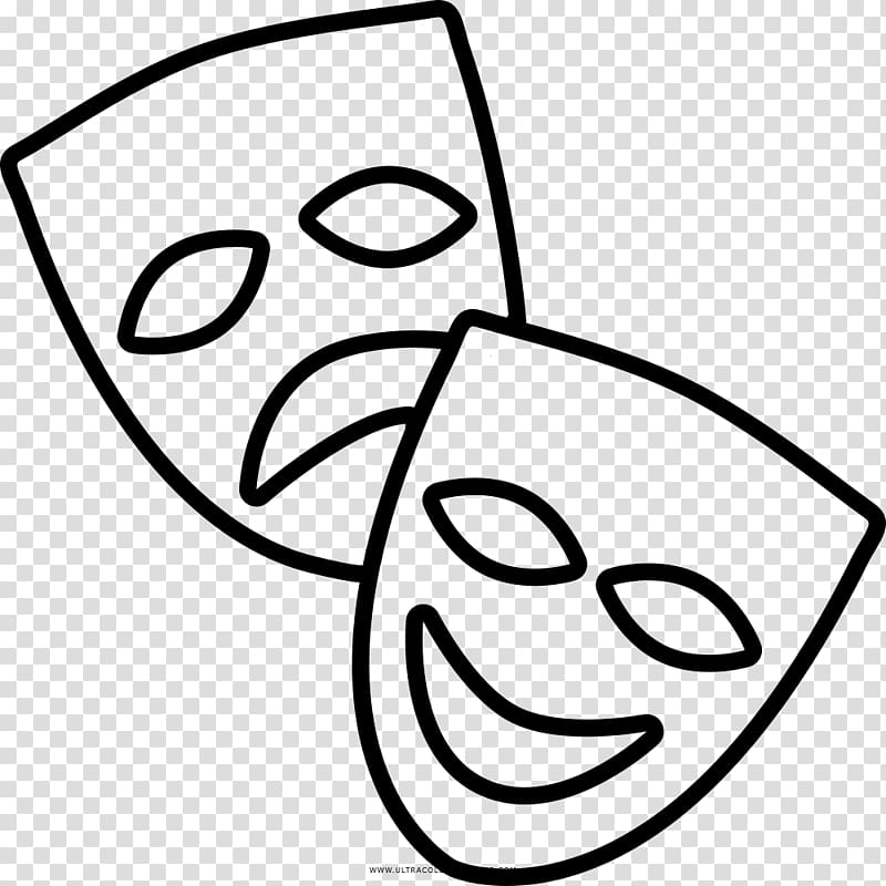 Theatre Mask Drama Drawing Tragedy, mask transparent background PNG clipart