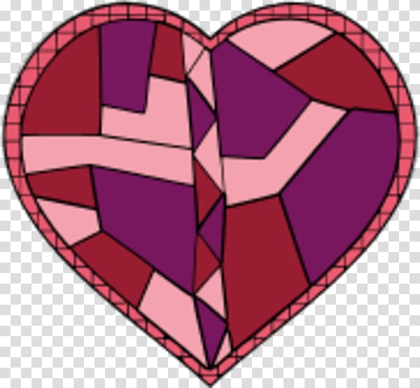 Stained glass Heart , Glass Heart transparent background PNG clipart