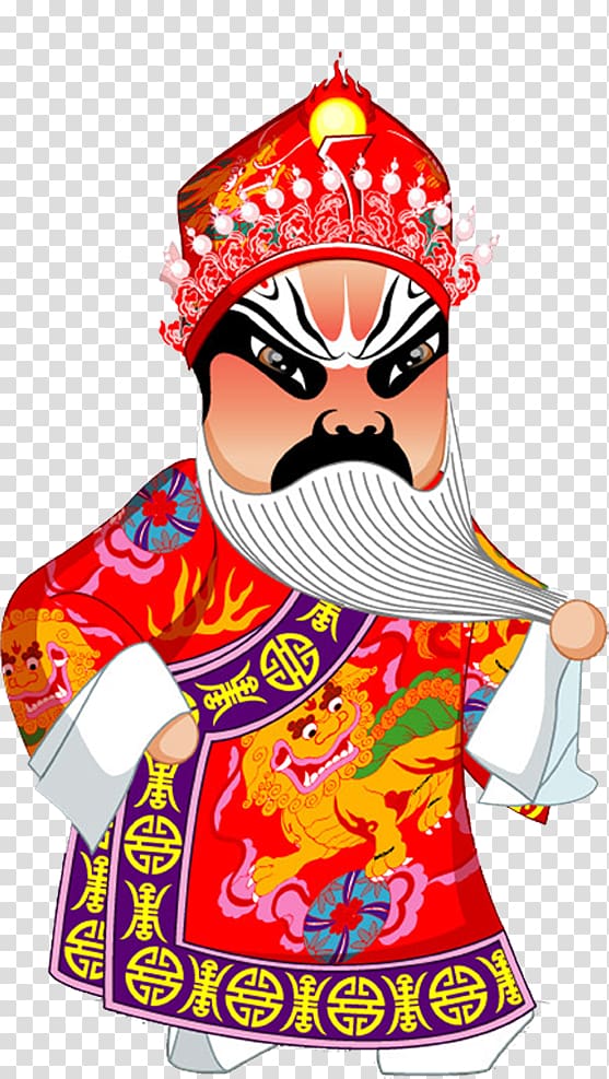 Beijing Peking opera Cartoon Chinese opera, Opera characters transparent background PNG clipart