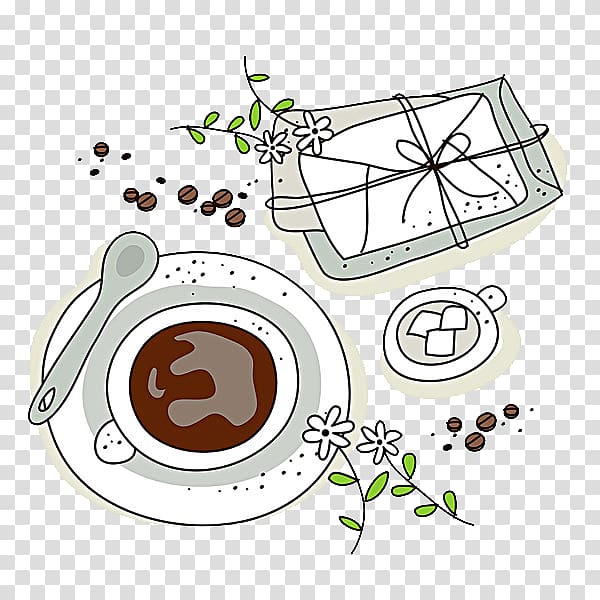 Coffee cup Latte Tea Cafe, Coffee illustration transparent background PNG clipart