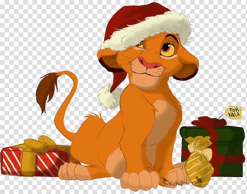 Simba Nala Zazu Mufasa Christmas, simba transparent background PNG clipart