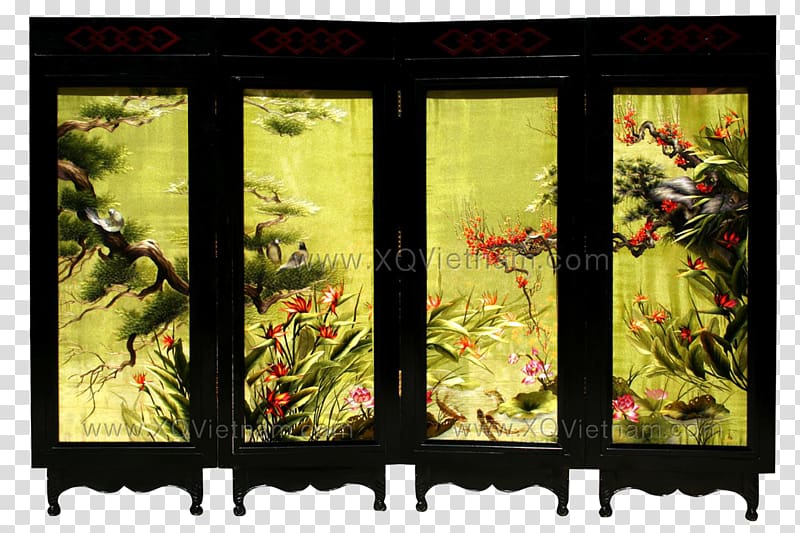 Ho Chi Minh City Embroidery Cross-stitch painting Silk, japanese cherry blossoms transparent background PNG clipart