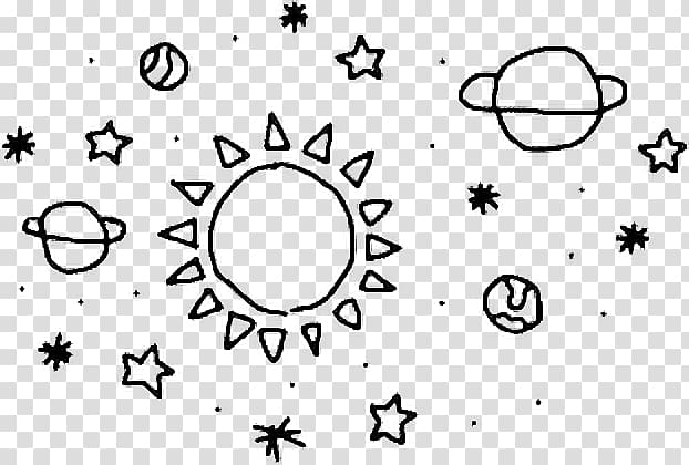 planets and star illustration, Sticker Drawing PicsArt Studio, Sun doodle transparent background PNG clipart