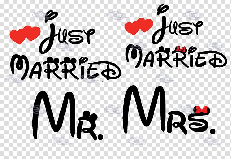 Minnie Mouse Mrs. Marriage Mr. Mickey Mouse, Just Married transparent background PNG clipart