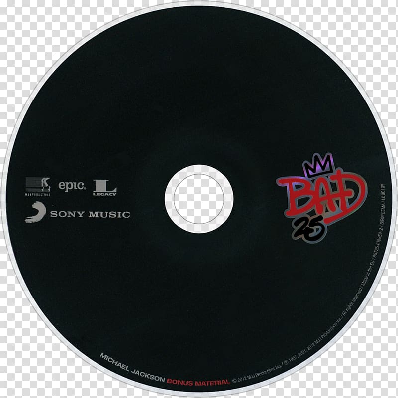 Compact disc HIStory: Past, Present and Future, Book I Bad Music Album, bad michael jackson transparent background PNG clipart