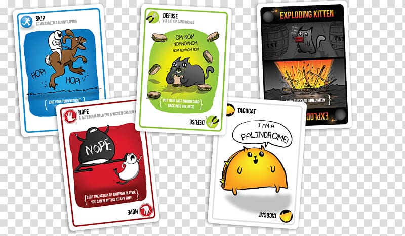 Exploding Kittens Card game Playing card, card game transparent background PNG clipart