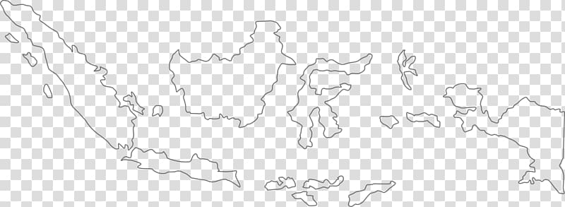 White Line art Blank map Sketch, design transparent background PNG clipart