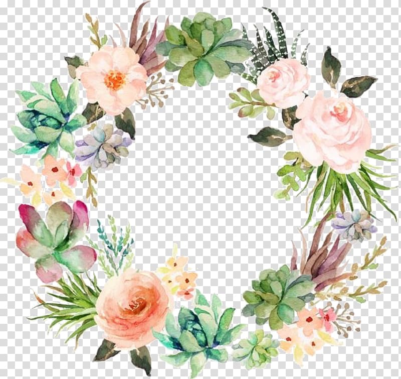 pink and orange flower wreath, Floral design Flower bouquet Garland, flower transparent background PNG clipart