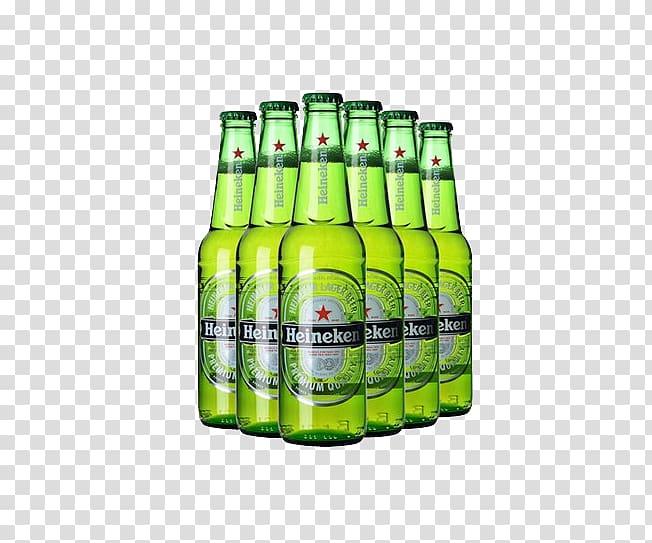 several Heineken beer bottles, Budweiser Beer Heineken International Tsingtao Brewery, Triangle placed transparent background PNG clipart