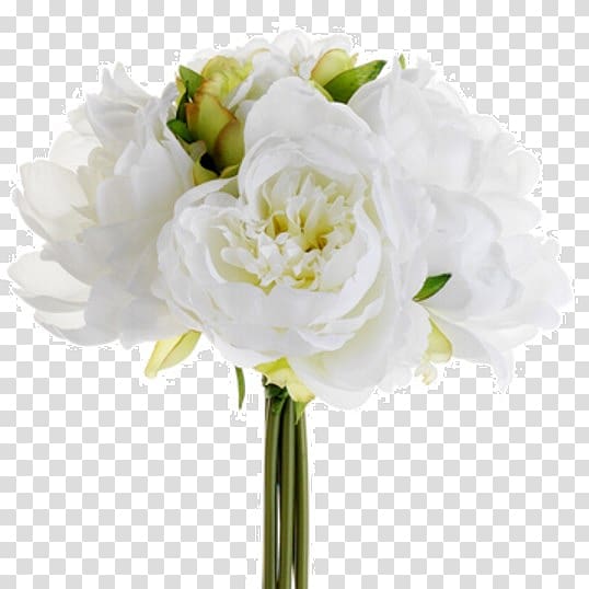 White Flower bouquet Peony Floral design, peony transparent background PNG clipart
