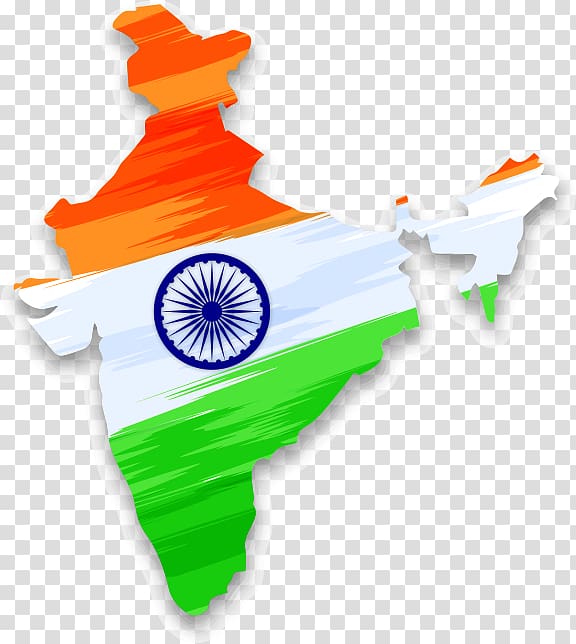Flag of India Indian independence movement Indian Independence Day, Map of India with Indian Falun transparent background PNG clipart