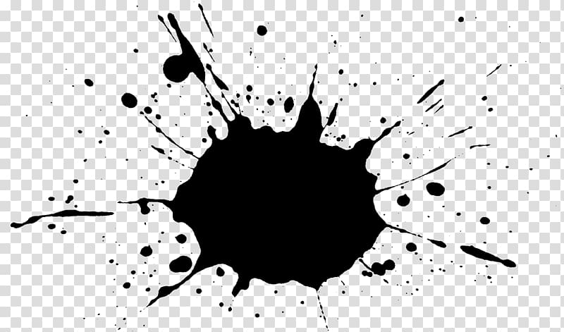 black ink illustration, Microsoft Paint , splat transparent background PNG clipart