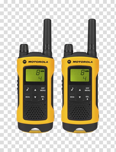 Walkie-talkie PMR handheld transceiver Motorola TLKR T80 2-piece set Two-way radio PMR446, walkie talkie transparent background PNG clipart