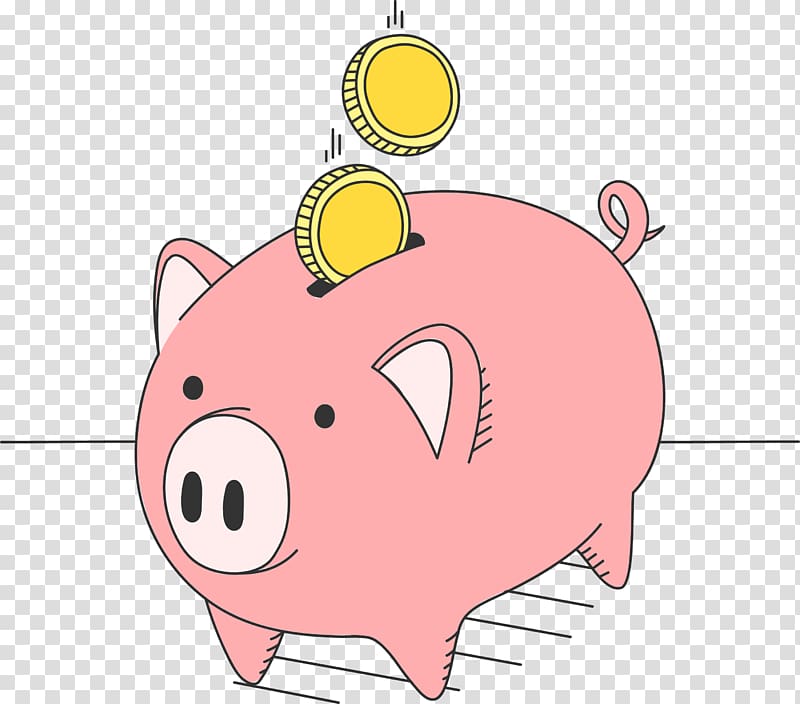 Piggy bank Illustration, Pink piggy piggy bank transparent background PNG clipart
