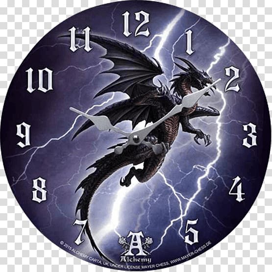 Mantel clock Norse dragon Time, clock transparent background PNG clipart