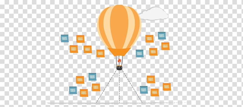 Hot air balloon Retrospective Air Transportation Agile software development, help others elements transparent background PNG clipart