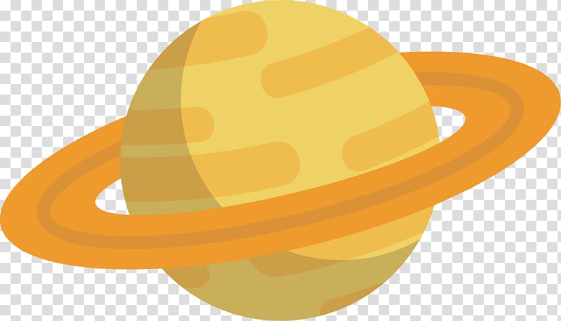 yellow planet with ring illustration, simple planet transparent background PNG clipart