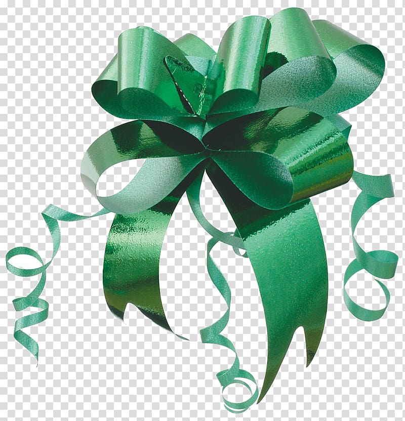 Ribbon Computer file, Green garland transparent background PNG clipart