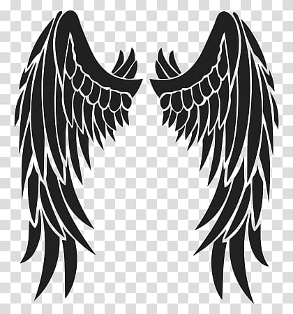 Falln Black Angel Wings Temporary Tattoos | Zazzle