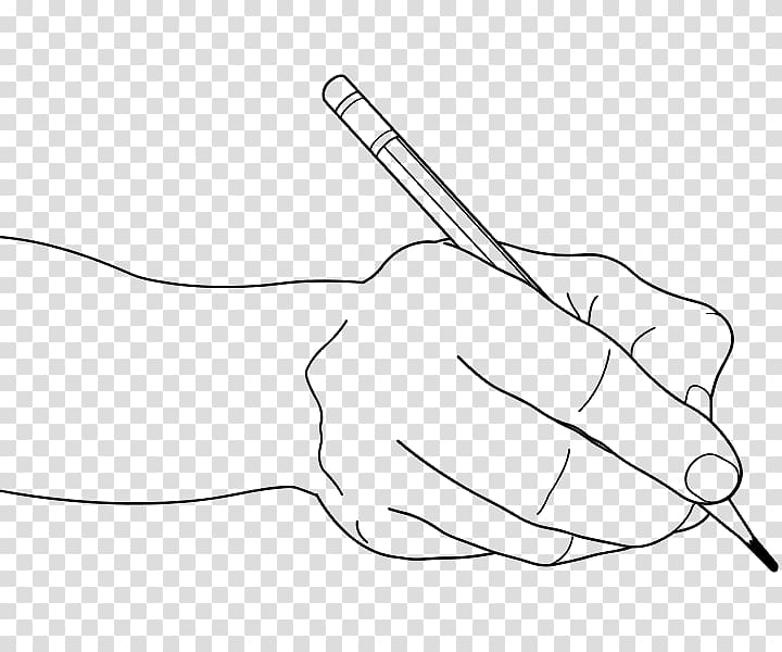 Thumb Drawing /m/02csf Line art , hand with pencil transparent background PNG clipart