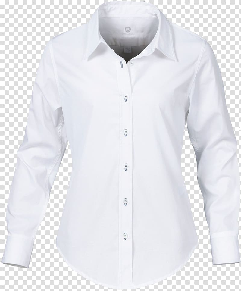 white button-up collared long-sleeved shirt, T-shirt Dress shirt Collar Sleeve, dress shirt transparent background PNG clipart
