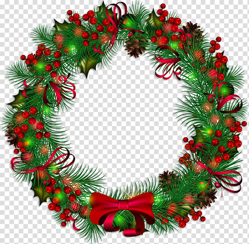christmas wreath transparent background PNG clipart