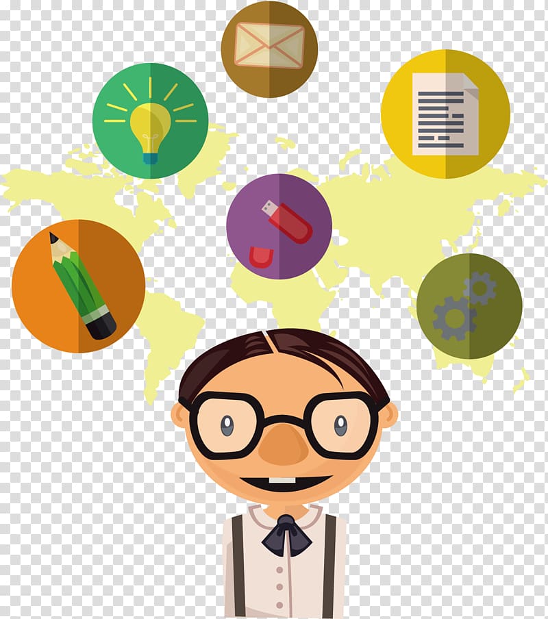 Thought Icon, Dr. creative thinking man map icon transparent background PNG clipart