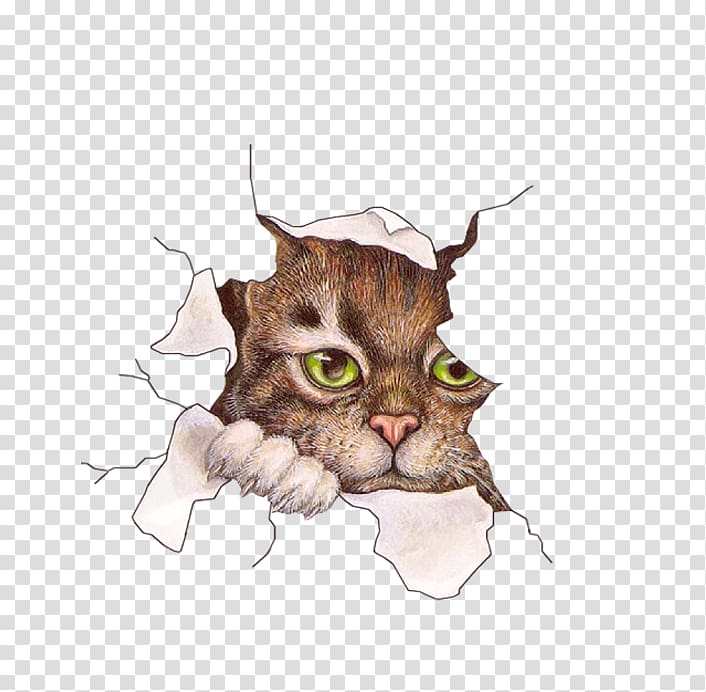 Gfycat Felidae Upside-down cake, Paper breaking and cat transparent background PNG clipart