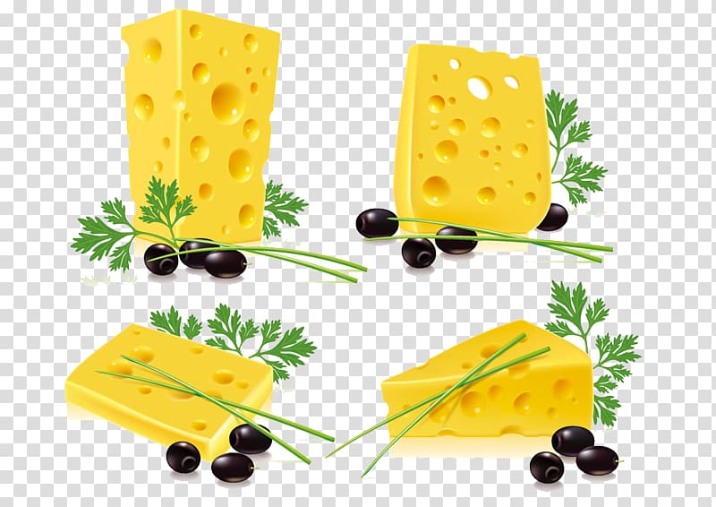 Emmental cheese Milk Gouda cheese Cheesecake, Olives and cheese transparent background PNG clipart