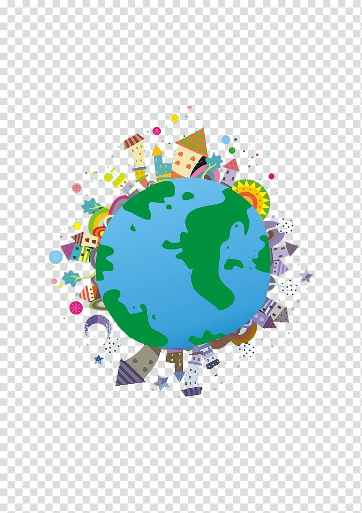 Global village Cartoon, Cartoon Global Village transparent background PNG clipart