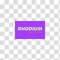 Rhodium text on purple background, Rhodium Car Rental Logo transparent background PNG clipart
