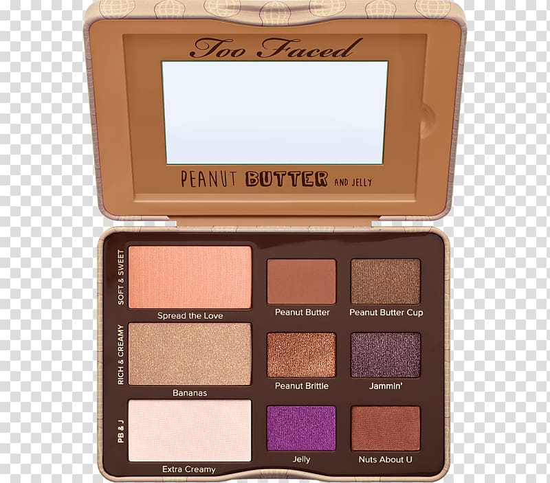 Peanut butter and jelly sandwich Peanut butter cup Too Faced Peanut Butter & Jelly Eye Shadow Palette Too Faced Sweet Peach, palette too faced unicorn transparent background PNG clipart