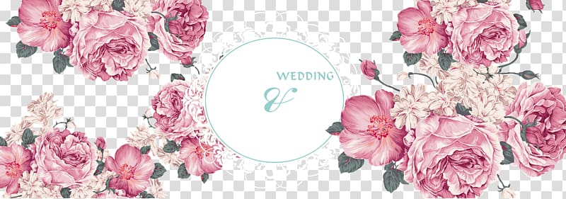 pink and white flowers wedding border illustration, Pink Floral design Flower , Pink peony background transparent background PNG clipart