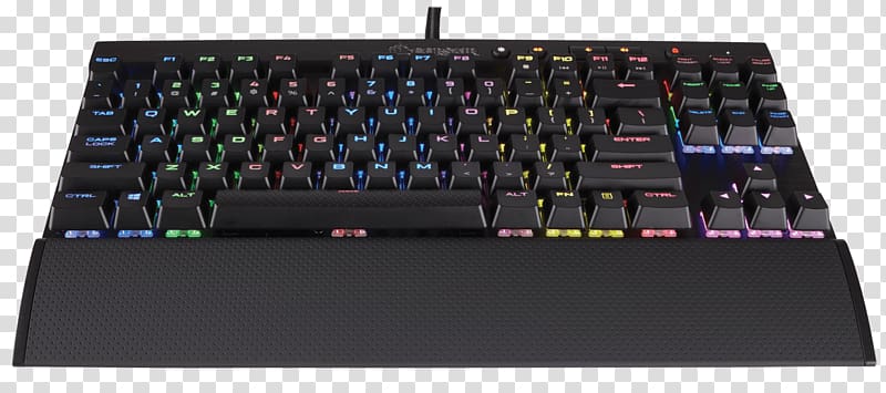 Computer keyboard Gaming keypad Dell RGB color model Backlight, keyboard transparent background PNG clipart