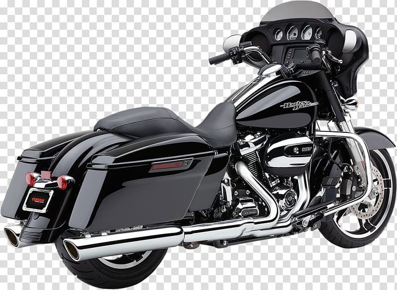 Exhaust system Harley-Davidson Touring Harley-Davidson Electra Glide Harley-Davidson Road King, motorcycle transparent background PNG clipart
