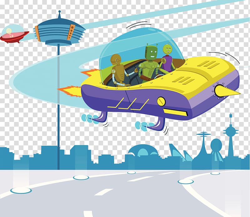 Future Science Fiction Illustration, Future city illustrations transparent background PNG clipart