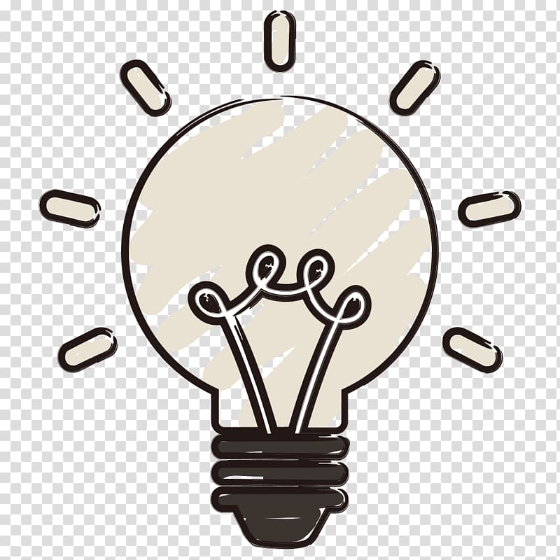 Drawing Idea Illustration, light bulb transparent background PNG clipart