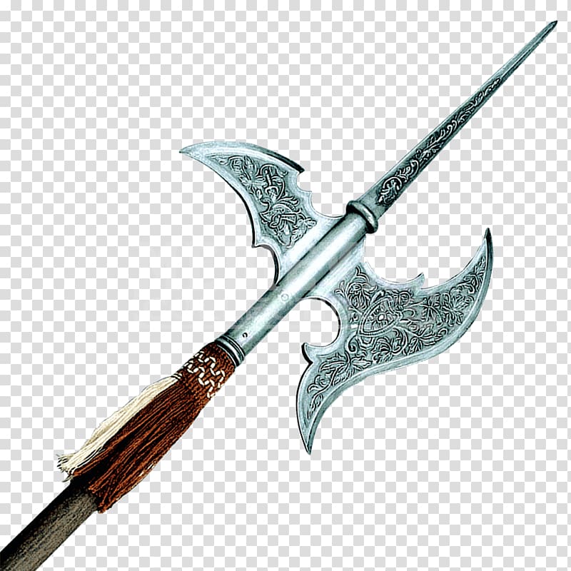 Halberd Middle Ages 16th century Bardiche Weapon, medieval transparent background PNG clipart