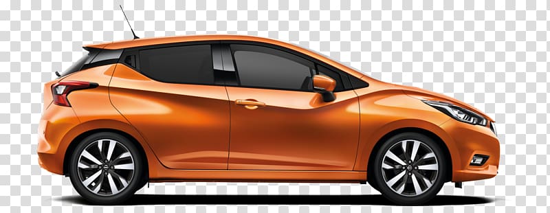 Nissan Micra Car Nissan JUKE Nissan Leaf, orange car transparent background PNG clipart