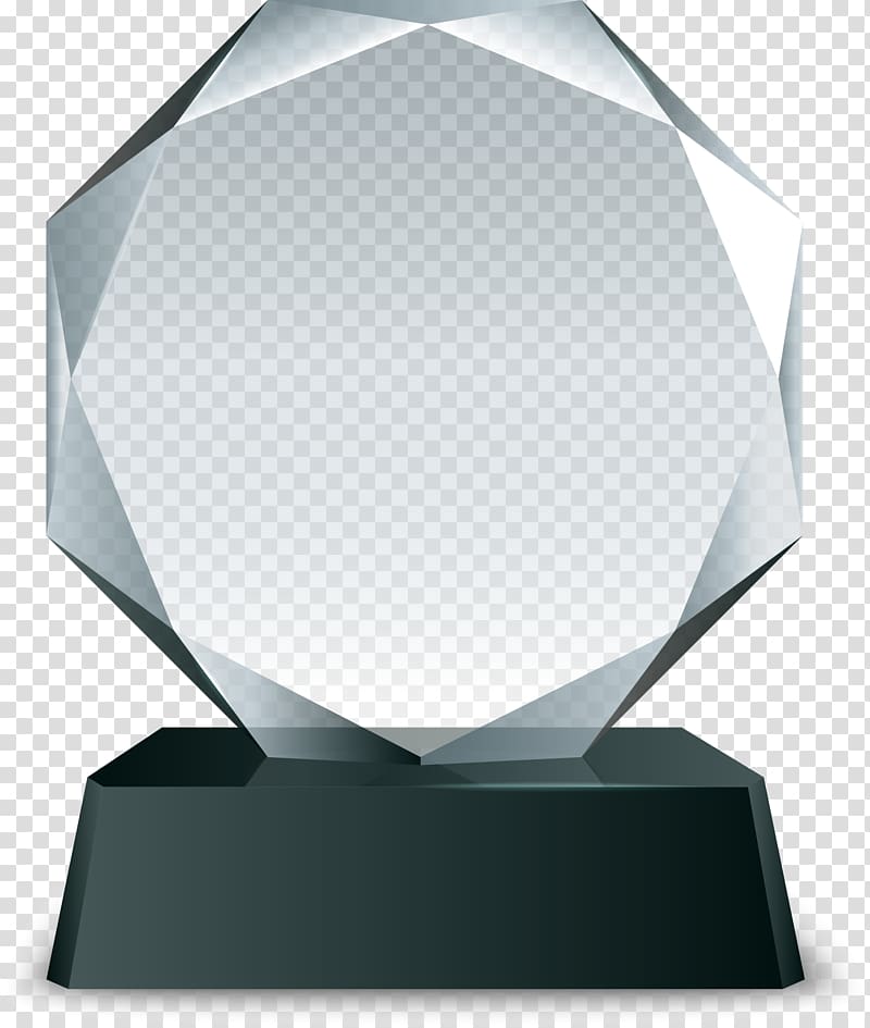 crystal decor , Trophy Crystal Euclidean , crystal trophy material transparent background PNG clipart