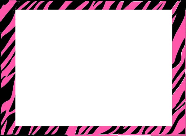 Zebra Animal print Pink Stripe , Free Zebra Print Border transparent background PNG clipart