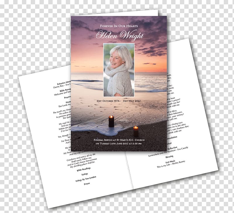 Funeral Obituary Cremation Printing Brochure, funeral transparent background PNG clipart