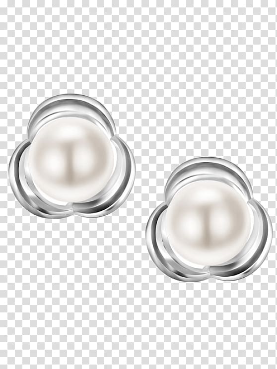 Earring Jewellery Cufflink Clothing Accessories Silver, ps floral material transparent background PNG clipart