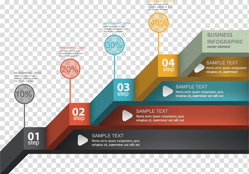 assorted-color stair chart , Infographic Diagram Illustration, ladder flowchart transparent background PNG clipart