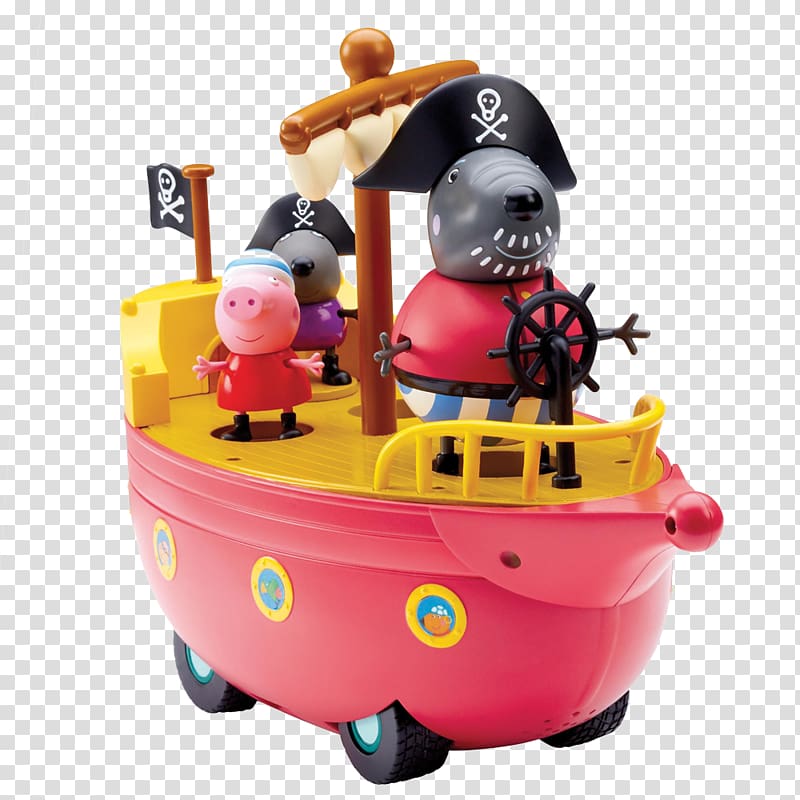 Grandad Dog Daddy Pig Pop-up Pirate Toy, peppa transparent background PNG clipart