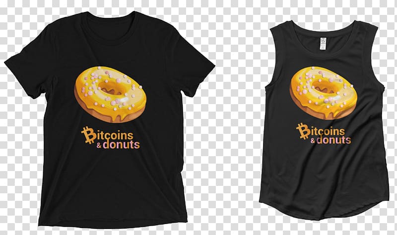 T-shirt Donuts Bitcoin Cryptocurrency CryptoCoinsNews, bitcoin shirt transparent background PNG clipart
