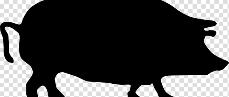 Cattle Silhouette Live White , Pig Roast transparent background PNG clipart