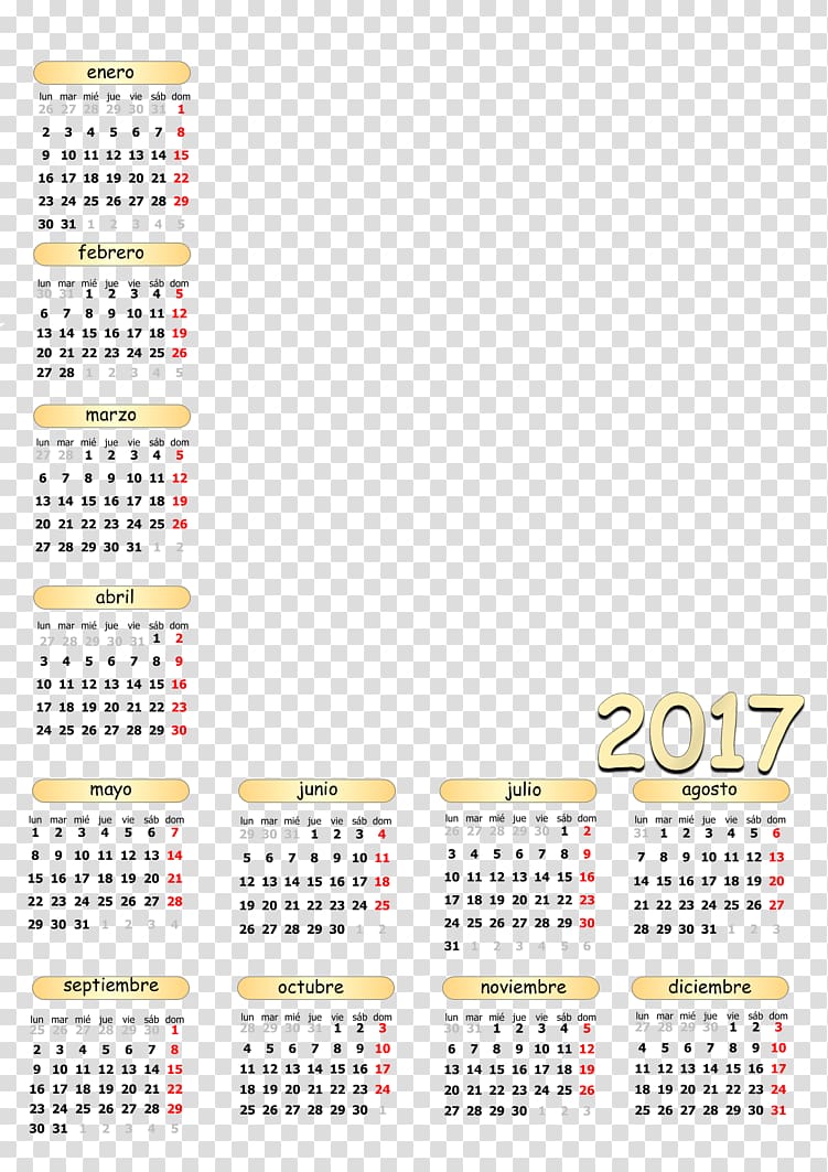 Calendar Template , calendario transparent background PNG clipart