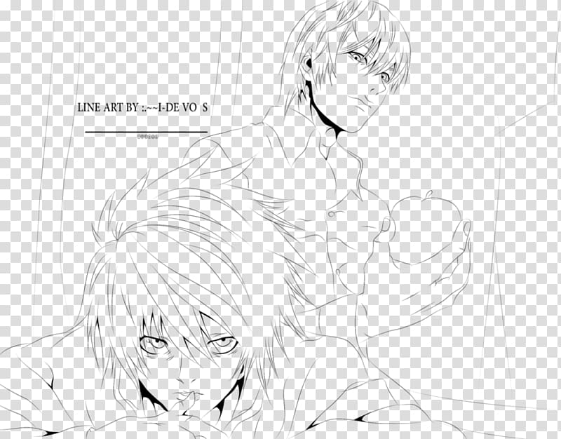 Light Yagami Line art Death Note: Kira Game Sketch, manga transparent background PNG clipart